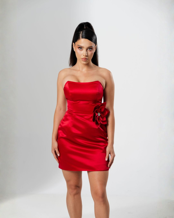 Rochie eleganta,mini,cu bust corsetat [3]