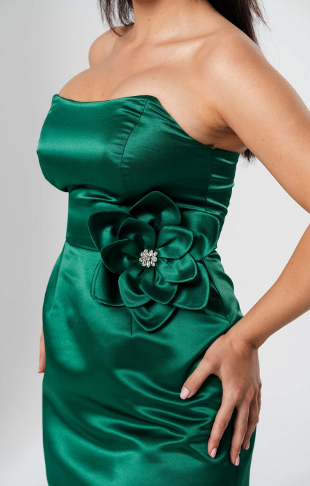 Rochie eleganta,mini,cu bust corsetat [4]