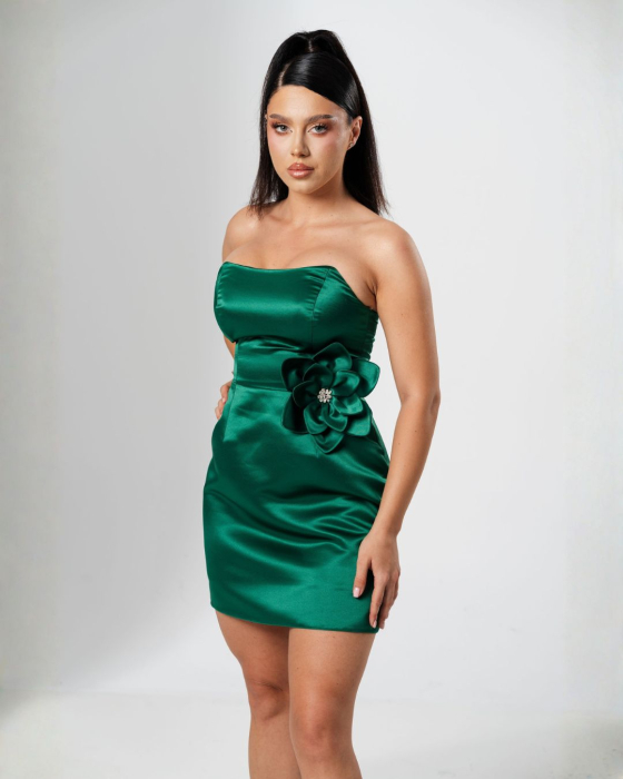 Rochie eleganta,mini,cu bust corsetat [2]