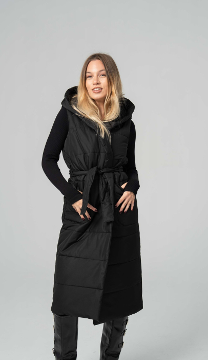 Vesta-dama-CARLA-lunga-matlasata-neagra [2]