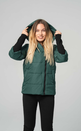 GECI, VESTE - Geaca-dama-AURA-scurta-matlasata-verde