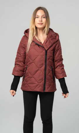 GECI, VESTE - Geaca-dama-DORA-scurta-matlasata-grena