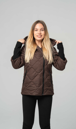 GECI, VESTE - Geaca-dama-DORA-scurta-matlasata-maro