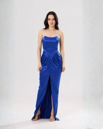 ROCHII OCAZIE - Rochie lunga eleganta SOFIA albastru