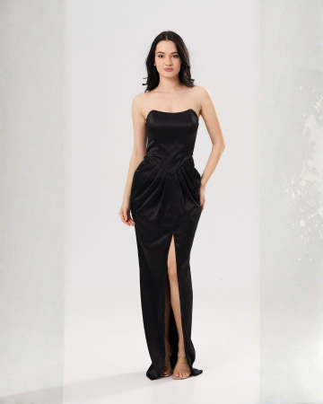 ROCHII OCAZIE - Rochie lunga eleganta SOFIA negru