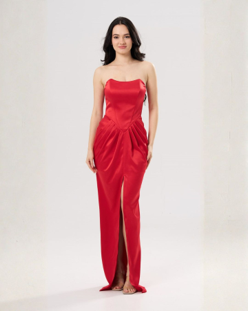 ROCHII OCAZIE - Rochie lunga eleganta SOFIA rosie