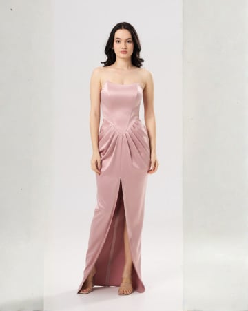 ROCHII OCAZIE - Rochie lunga eleganta SOFIA roz