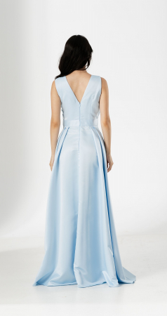 Rochie lunga TORA, din tafta, cu flori 3D aplicate [2]