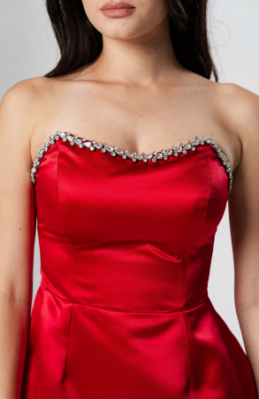 Rochie eleganta,mini,cu bust corsetat [3]