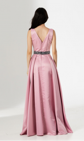 Rochie TARIK, lunga, din tafta, cu curea in talie [2]