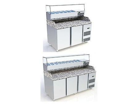 Echipamente Pizzerie - Masa rece pentru pizza cu salatiera - linia 800