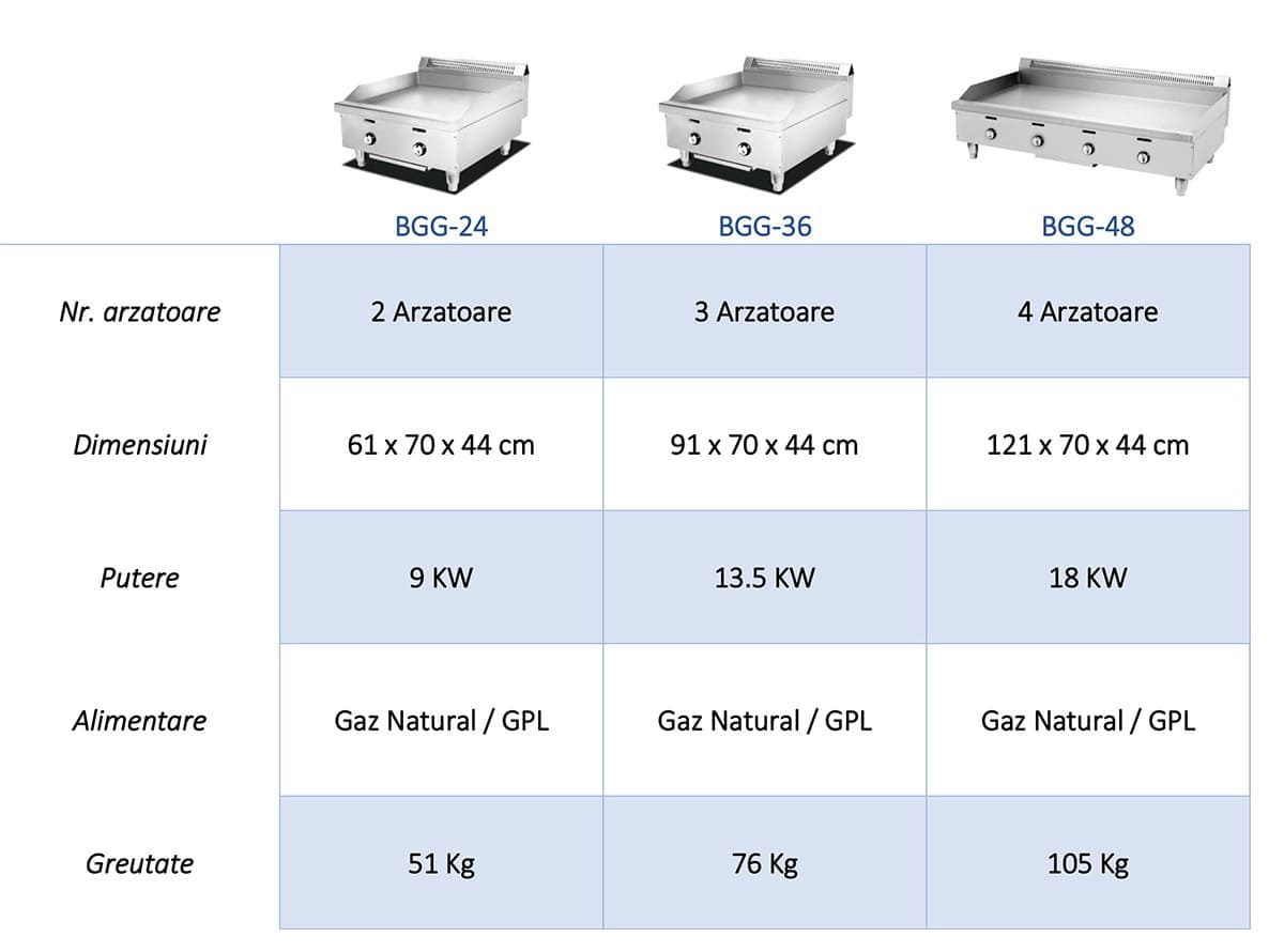 gratar profesional horeca grill gaz