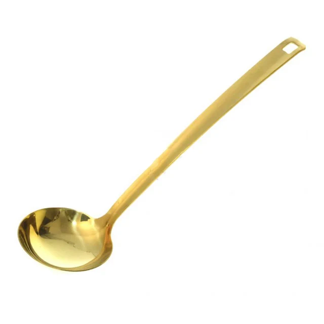 Set ustensile Bucatarie 2 PIESE , Polonic si Spumiera , Inox, Auriu✨ [3]