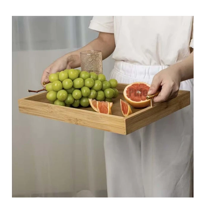 Articole Bucatarie - SET 2 TAVI SERVIRE LEMN CU MANERE