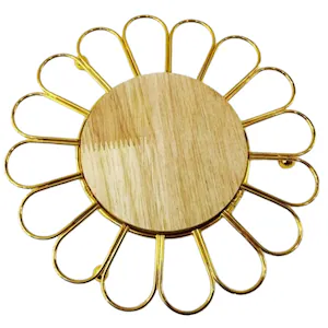 Decoratiuni - SUPORT OALA DIN LEMN SI METAL 19.5CM