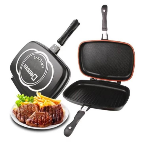 Articole Bucatarie - ❤ Tigaie Dubla, Royal Dreptunghiulara, Antiaderenta 36cm