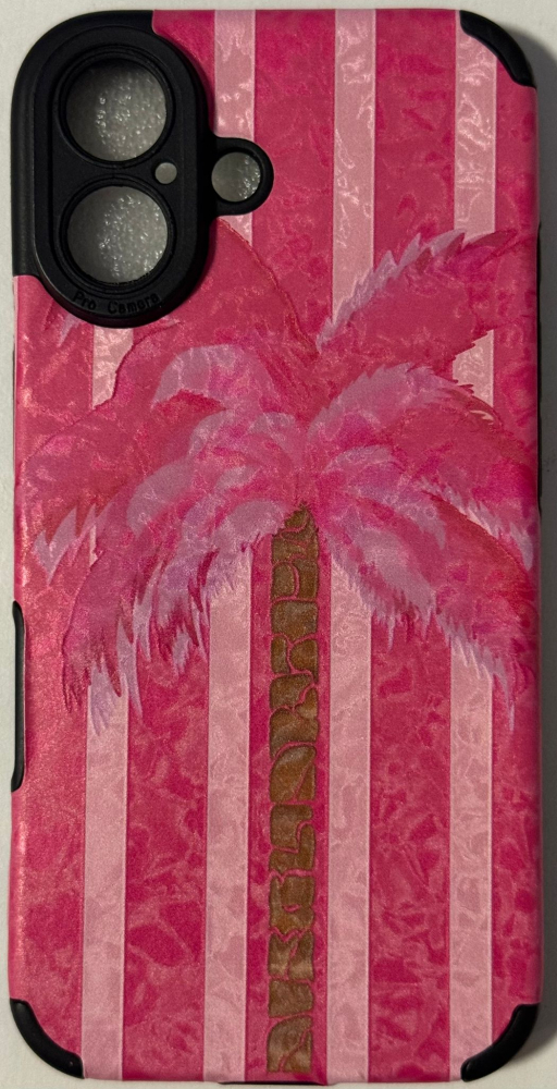 Husă de Telefon – Palmier Roz cu Dungi [1]
