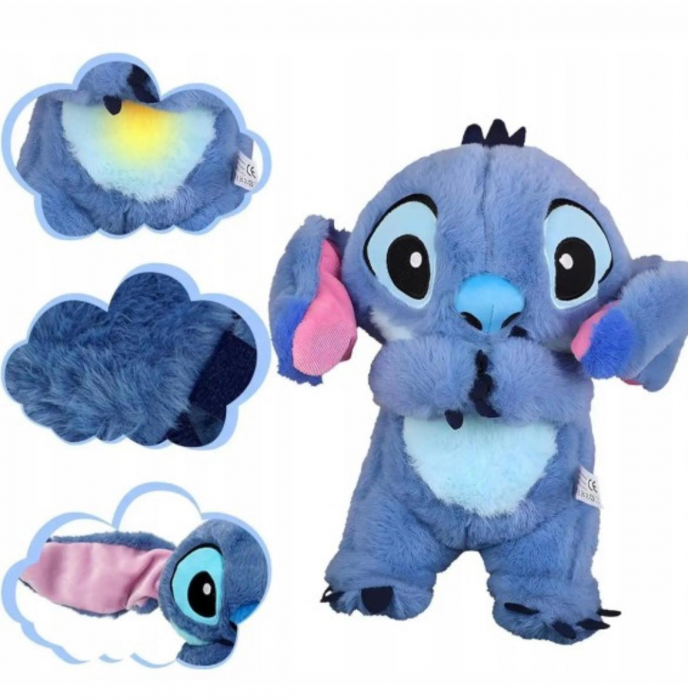 Stitch / Angel  de Pluș Interactiv – Respiră și Lumină Nocturnă Calmă [3]