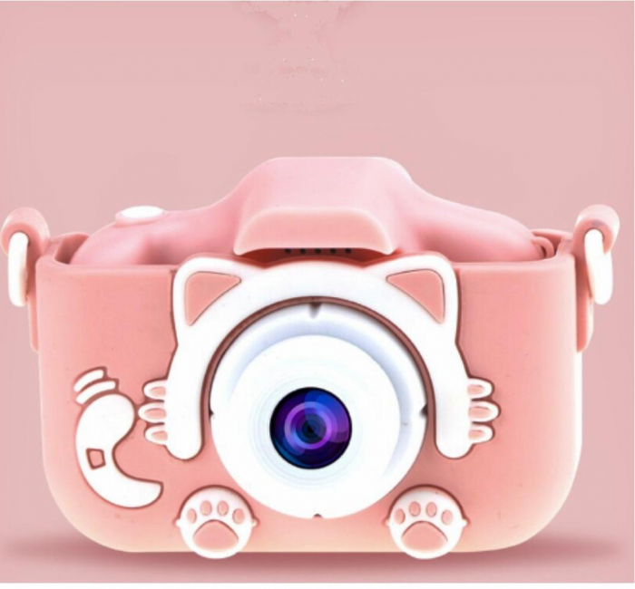 Cameră Foto Digitală pentru Copii – Model Pisicuță Roz  [4]