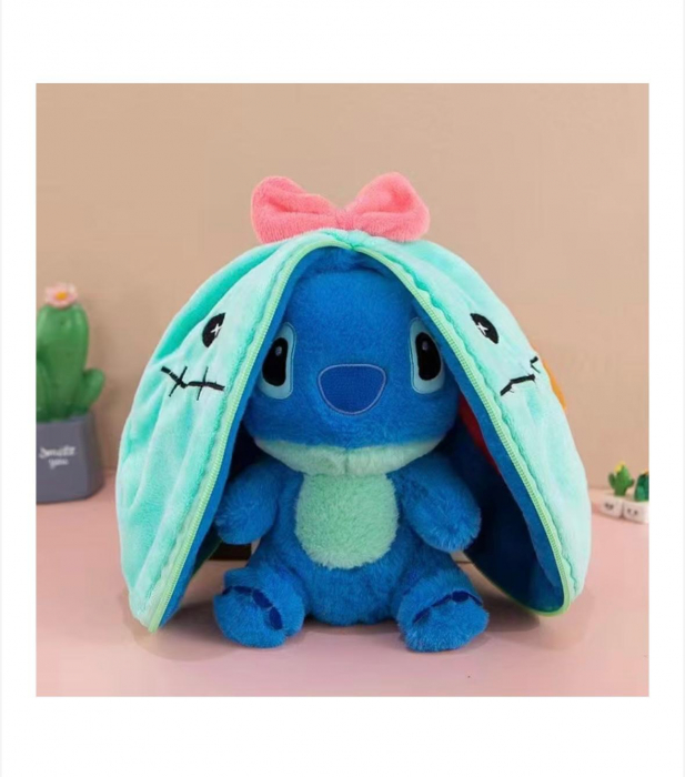 Jucărie Transformabilă Stitch 2 în 1 – Cu Glugă Scrump (Dimensiuni diferite) [2]