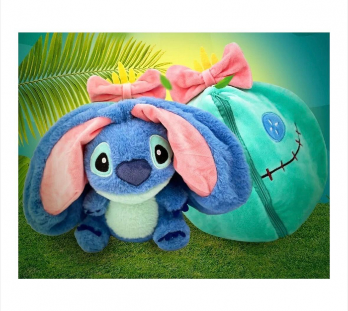 Jucărie Transformabilă Stitch 2 în 1 – Cu Glugă Scrump (Dimensiuni diferite) [4]
