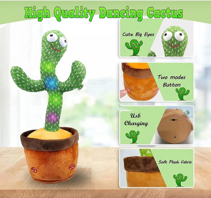 Cactus Dansator Interactiv – Jucăria Care Aduuuuucce Veselia în Casă! [4]