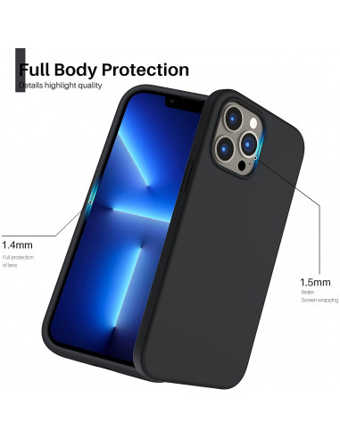 Husă IPhone Neagra Premium din Silicon Lichid cu 3 Straturi – Eleganță, Confort și Protecție Desăvârșită [2]