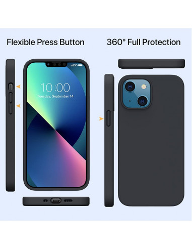Husă IPhone Neagra Premium din Silicon Lichid cu 3 Straturi – Eleganță, Confort și Protecție Desăvârșită [4]