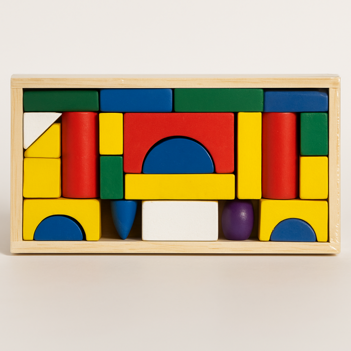 Set de Construcție Castel – Blocuri Geometrice din Lemn pentru Copii [1]