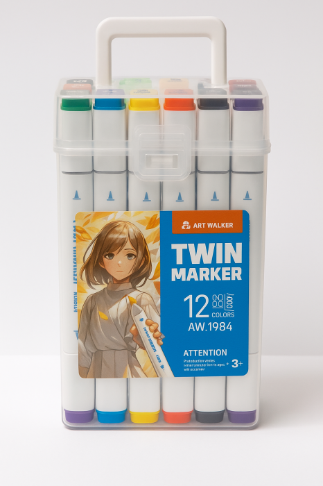 Set Markere Art Walker Twin Marker – 12 Culori [1]