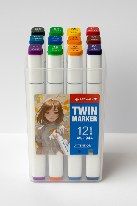 Set Markere Art Walker Twin Marker – 12 Culori [2]