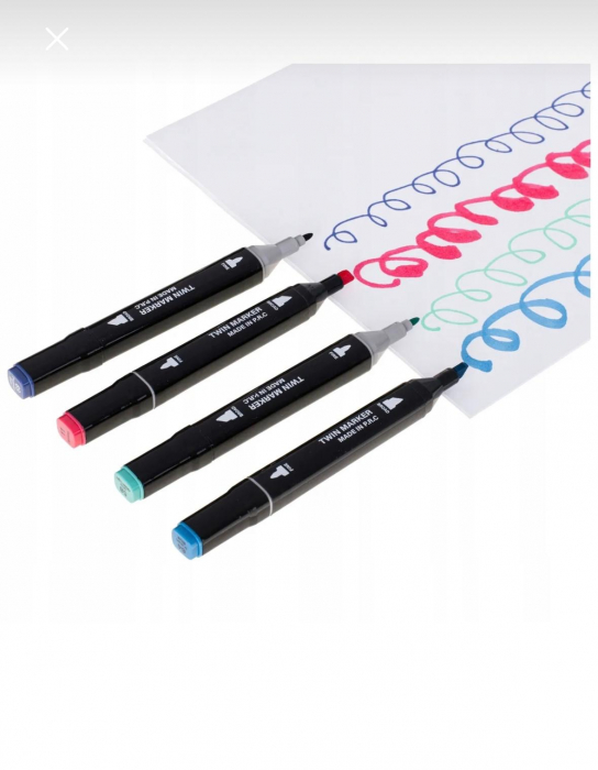 Set Markere Profesionale Touch – 48 Culori Vibrante în Husă Textilă [2]