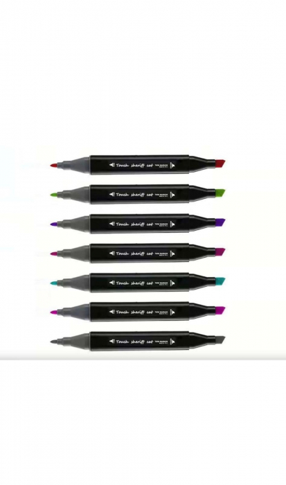 Set Markere Profesionale Touch – 48 Culori Vibrante în Husă Textilă [11]
