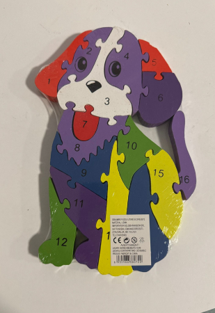 Puzzle 2-în-1 Cățeluș din Lemn – Învață Numere și Litere cu Zâmbetul pe Buze! [1]