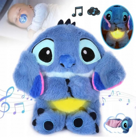 Stitch / Angel  de Pluș Interactiv – Respiră și Lumină Nocturnă Calmă [3]