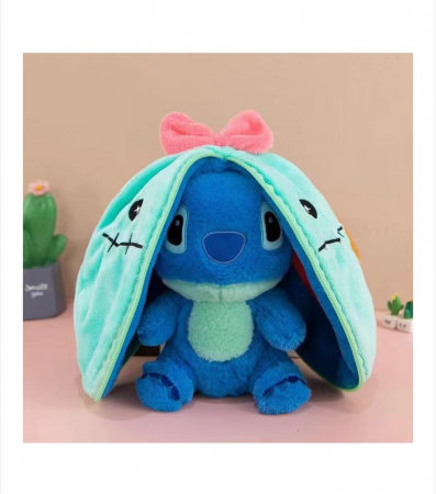 Jucărie Transformabilă Stitch 2 în 1 – Cu Glugă Scrump (Dimensiuni diferite) [1]