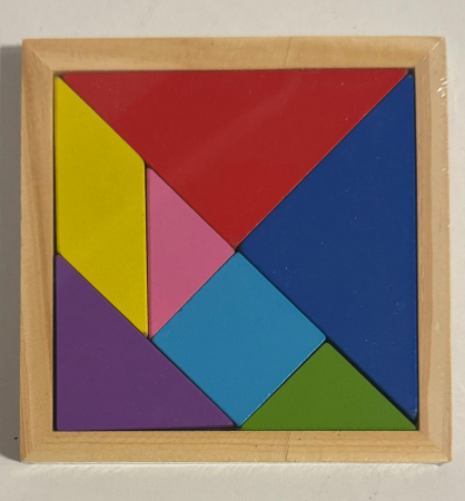 Jucarii Educative - Puzzle Tangram din Lemn – Jocul Formelor și Creativității
