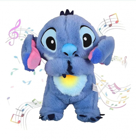 Stitch / Angel  de Pluș Interactiv – Respiră și Lumină Nocturnă Calmă [0]