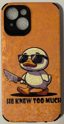 Silicon personalizat - Husă de Telefon „He Knew Too Much” – Umor, Stil și Protecție Într-un Singur Produs