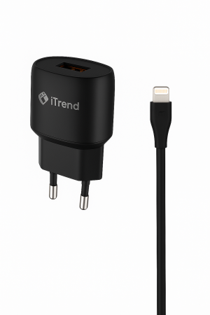 Încărcător iTrend Fast Charge + Cablu Lightning – QC 3.0 (SET Complet)