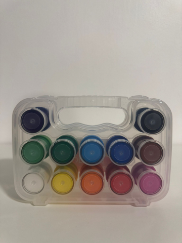 Papetărie - Set culori guașă BRILIA, 12 culori, 20 ml/tub, lavabile, non-toxice, cu cutie de plastic