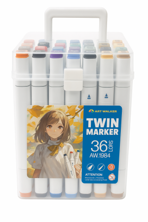 Papetărie - Set Markere Profesionale Art Walker Twin Marker – 36 Culori