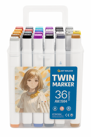 Set Markere Profesionale Art Walker Twin Marker – 36 Culori [3]