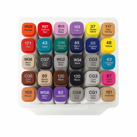 Set Markere Profesionale Art Walker Twin Marker – 36 Culori [2]