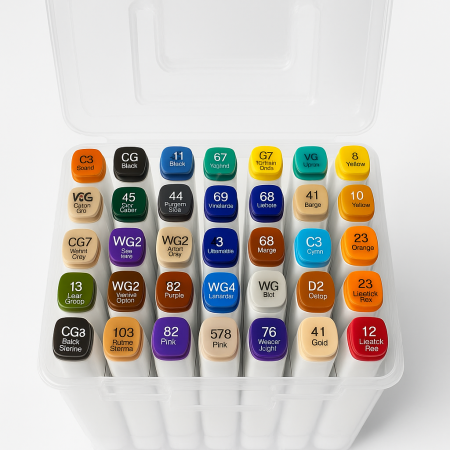 Set Markere Profesionale Art Walker Twin Marker – 48 Culori [2]