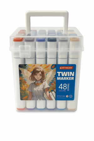 Papetărie - Set Markere Profesionale Art Walker Twin Marker – 48 Culori