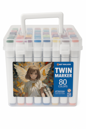 Papetărie - Set Markere Profesionale Art Walker Twin Marker – 80 Culori