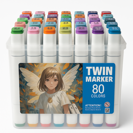 Set Markere Profesionale Art Walker Twin Marker – 80 Culori [1]