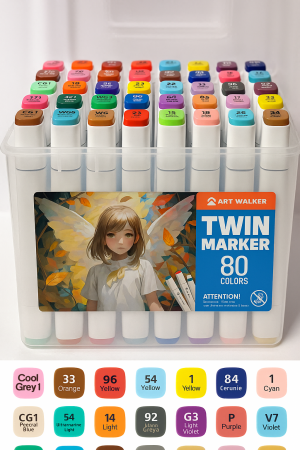 Set Markere Profesionale Art Walker Twin Marker – 80 Culori [2]