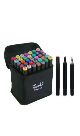 Set Markere Profesionale Touch – 48 Culori Vibrante în Husă Textilă [8]